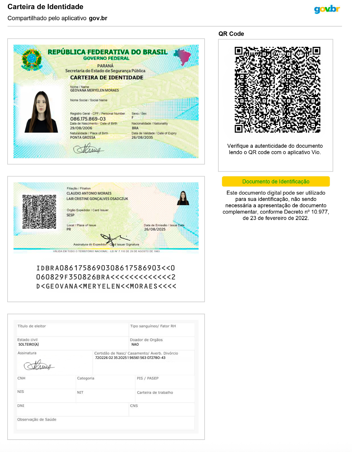 Pré-visualização do RG